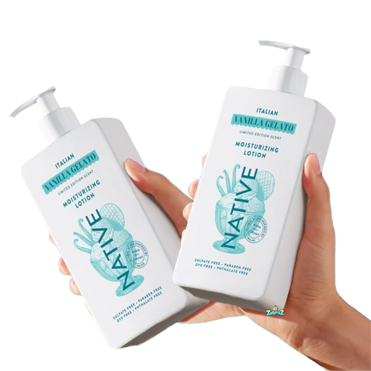 Native Global Flavors Italian Vanilla Gelato Hand & Body Lotion, 16.5 fl oz, 2 Pack
