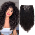 26 Inch Kinky Curly Clip-In Synthetic Hair Extensions, 7-Piece Set