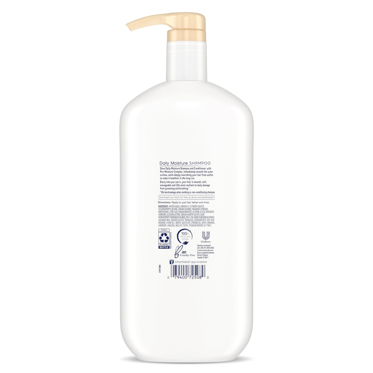 Dove Daily Moisture Shampoo & Conditioner Set with Pumps, 2 Count, 31 oz