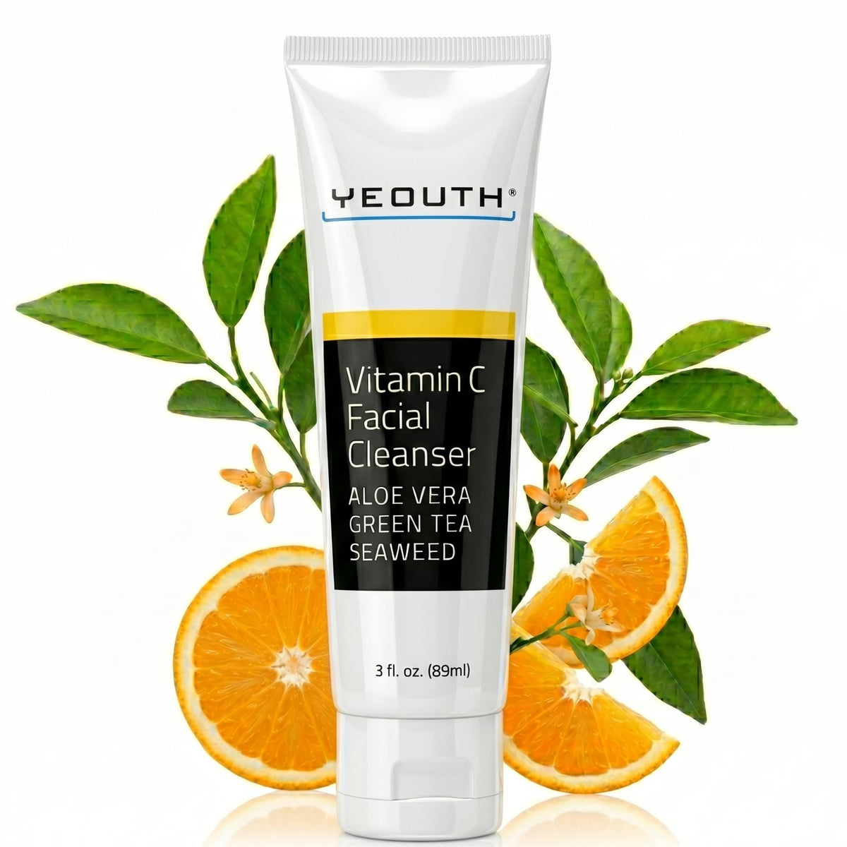 YEOUTH Vitamin C Face Wash with Aloe Vera and Seaweed, 3 oz