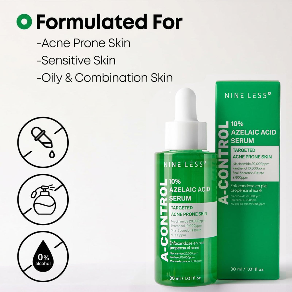 NINELESS A-Control 10% Azelaic Acid Serum