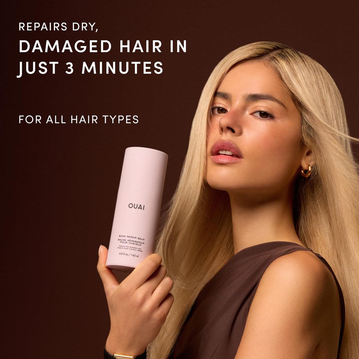 OUAI Bond Repair Balm Hair Mask for Dry, Damaged Hair