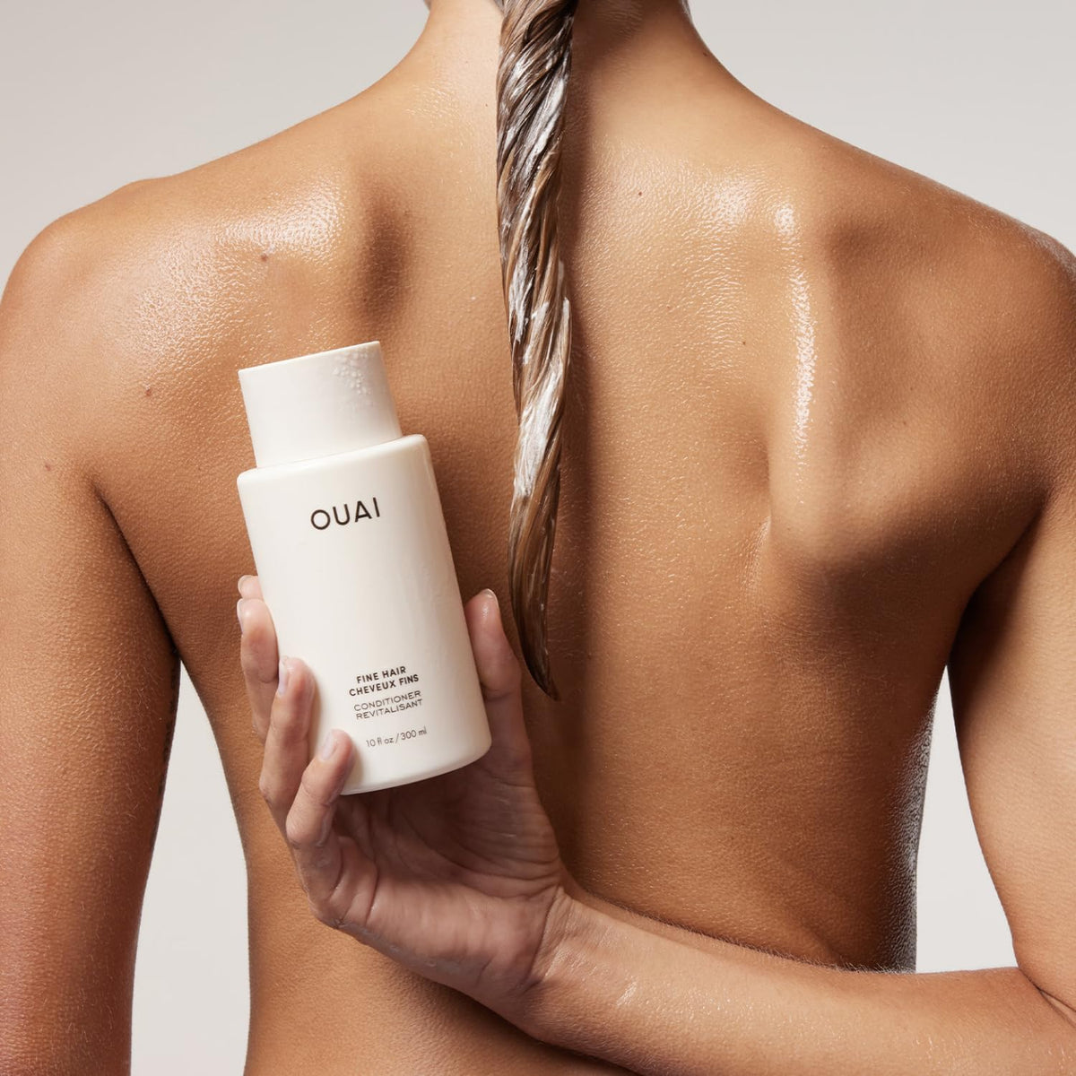 OUAI Fine Hair Conditioner Salon Size with Keratin, Biotin & Chia Seed Oil