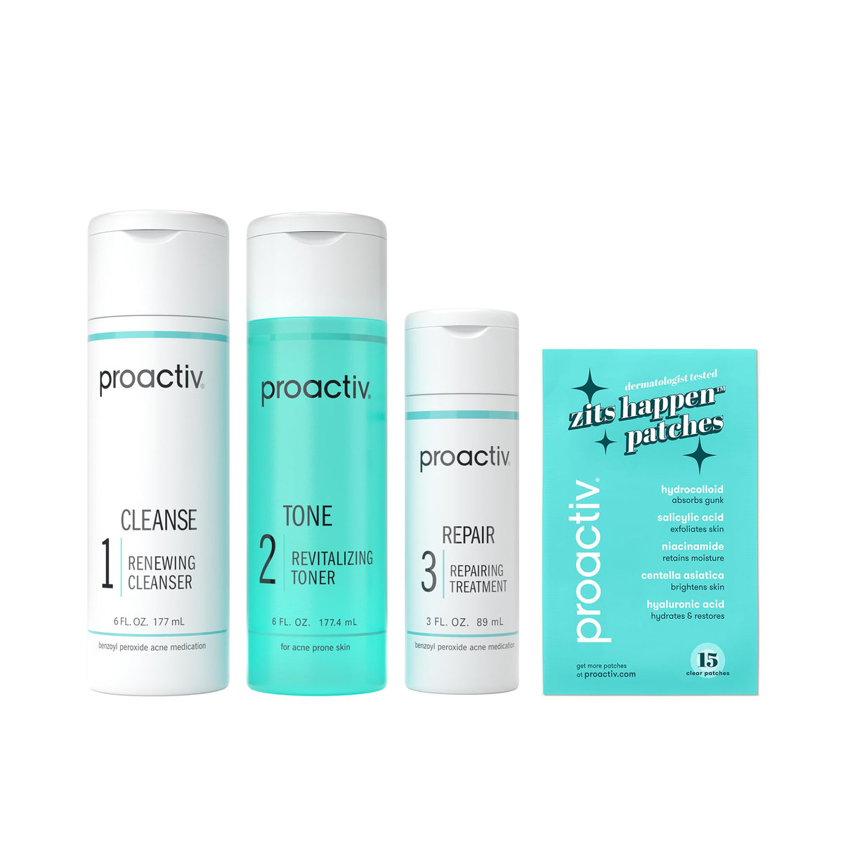 Proactiv 3-Step Benzoyl Peroxide Acne Treatment System