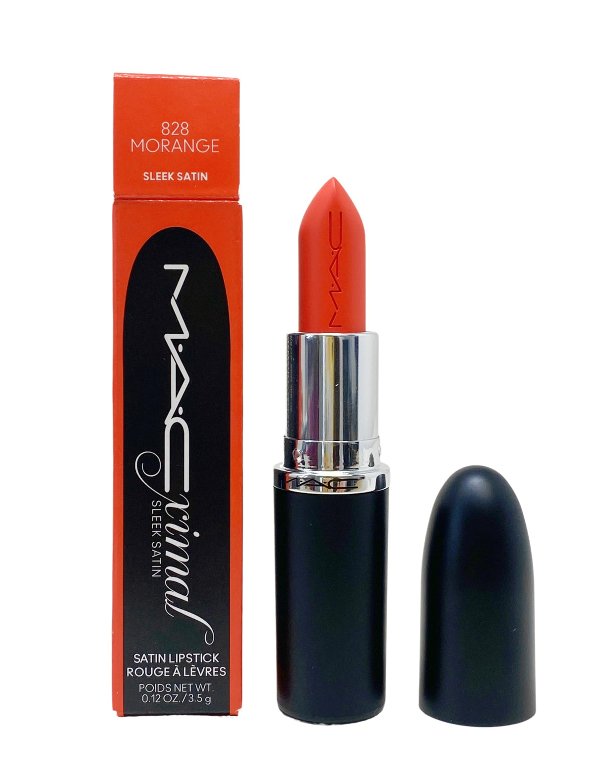 MAC Cosmetics Ximal Sleek Satin Lipstick 828 Morange Bright Orange