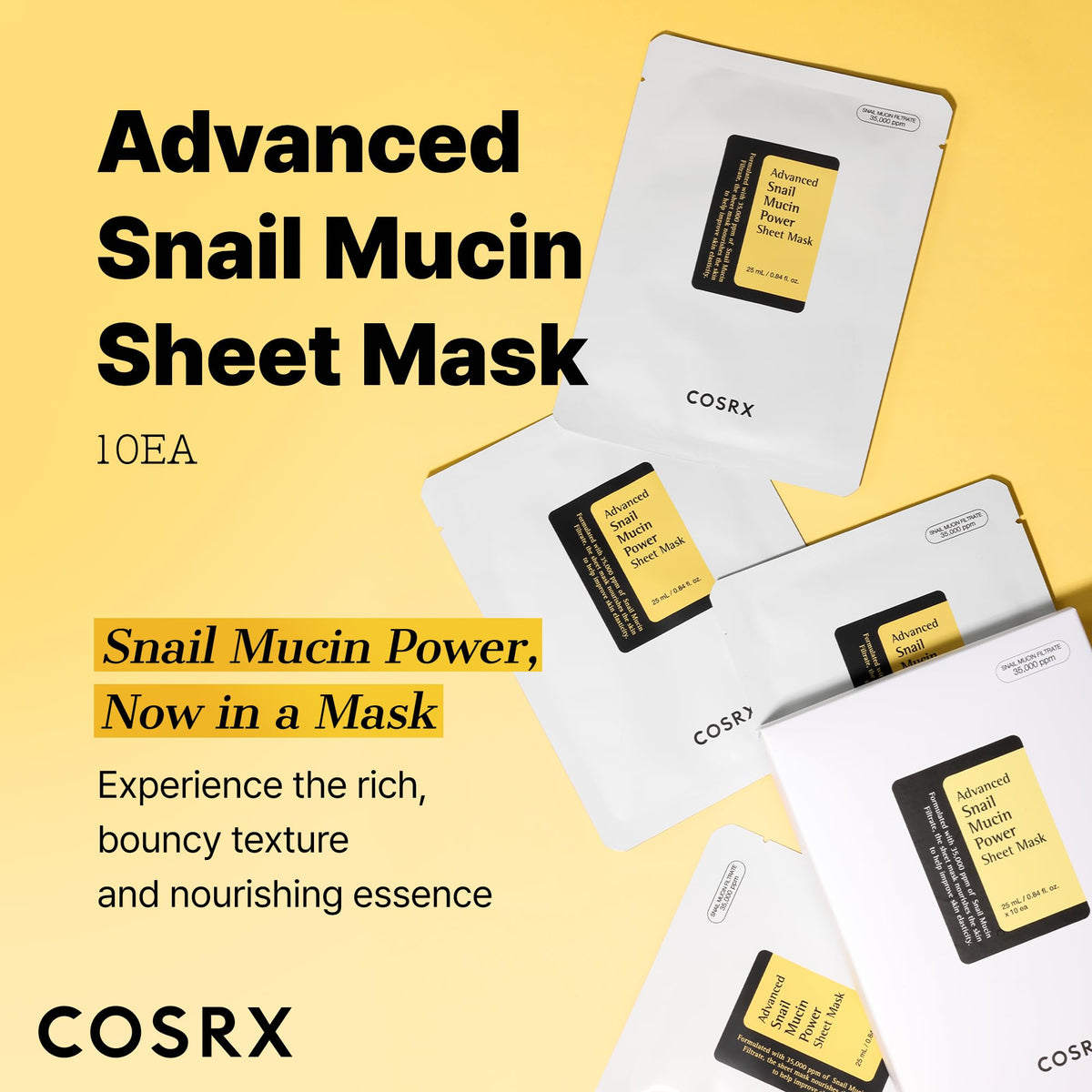 COSRX Snail Mucin Sheet Mask with Snail Mucin Serum