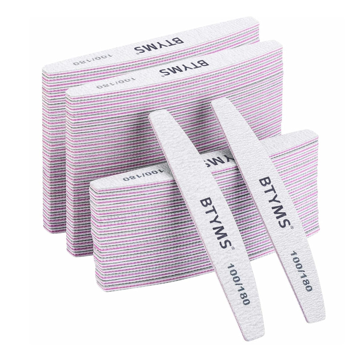 BTYMS Double-Sided Nail Files and Buffers Emery Boards