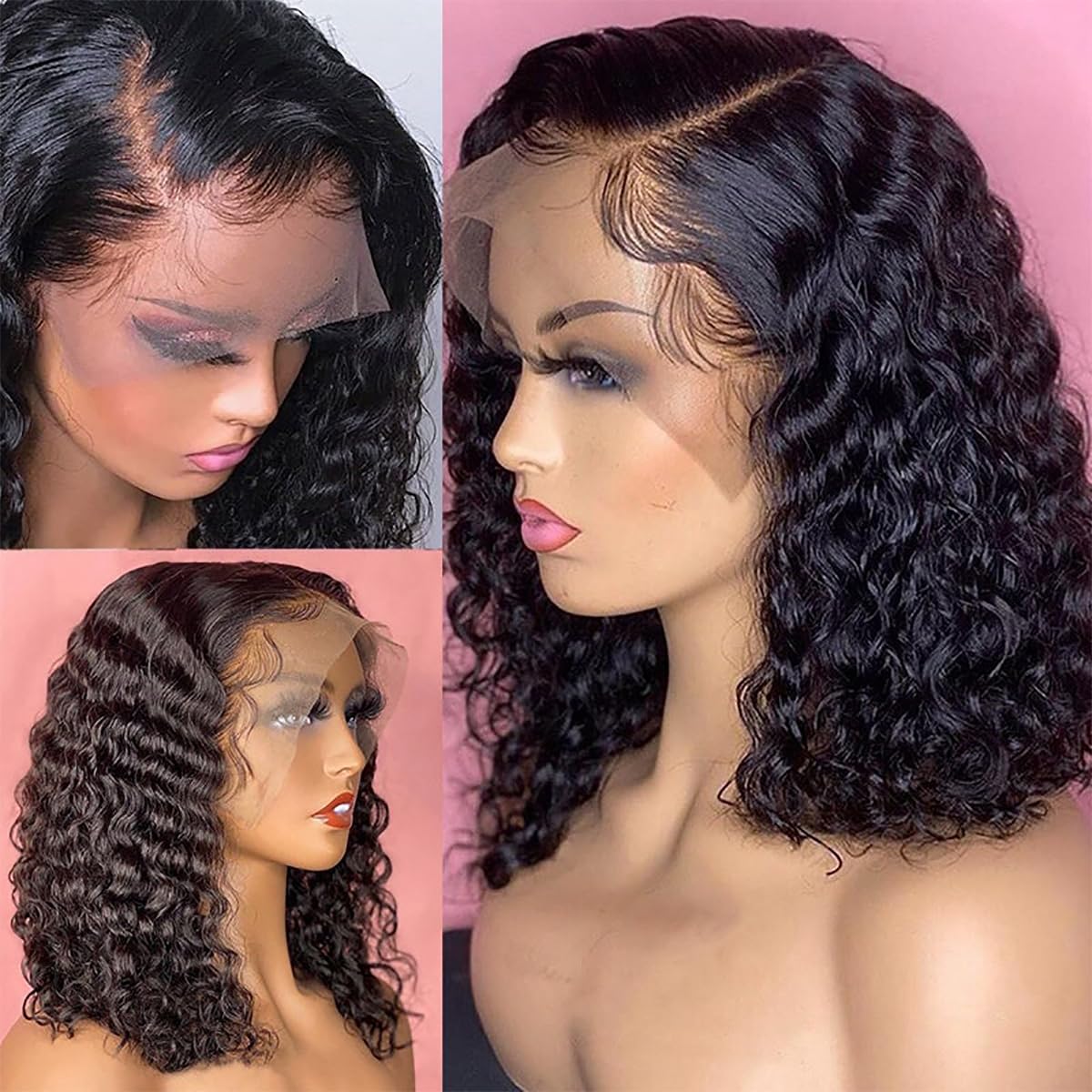 100% Human Hair Lace Wig with Adjustable Cap
