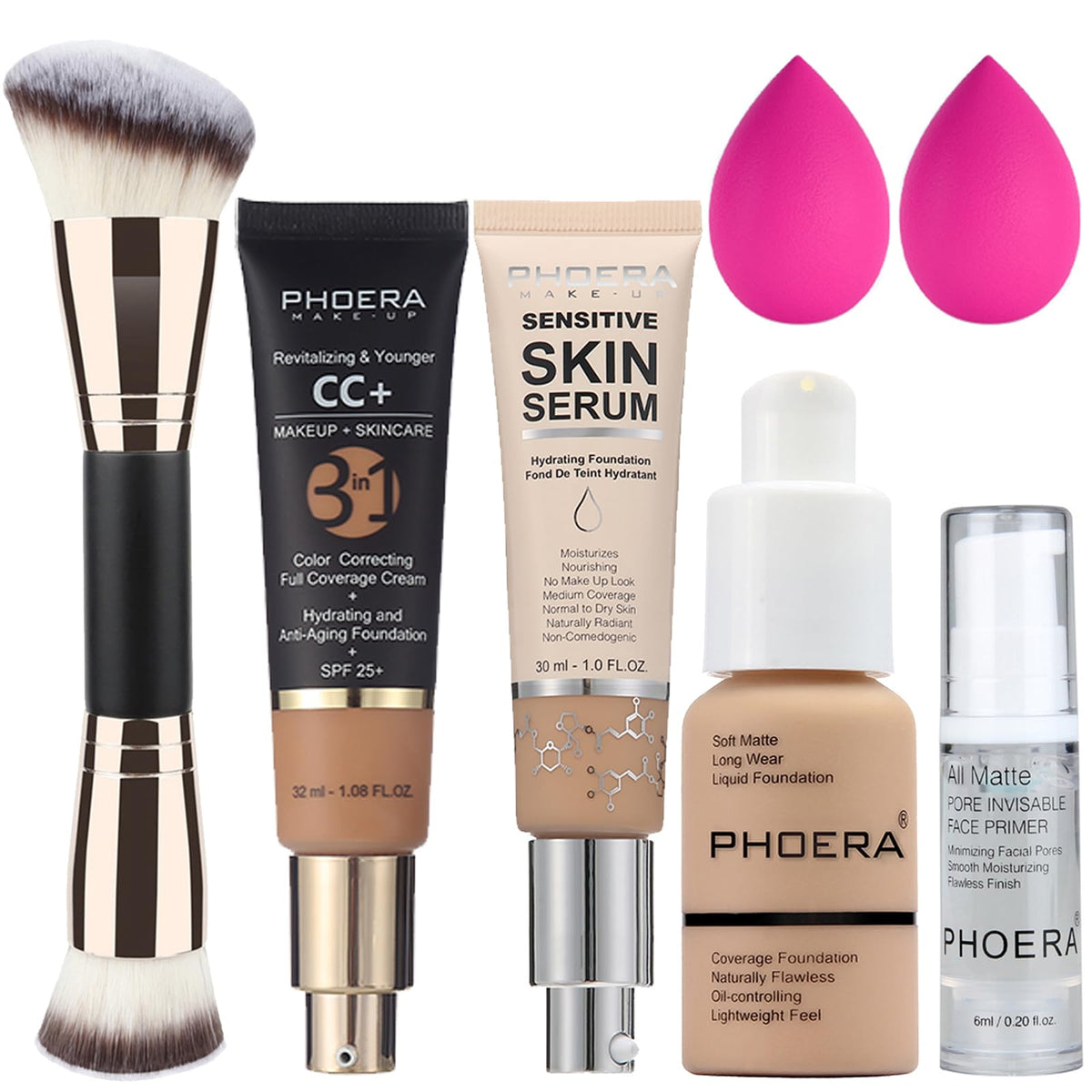 PHOERA Full-Coverage CC Cream Foundation, 15 Ounce