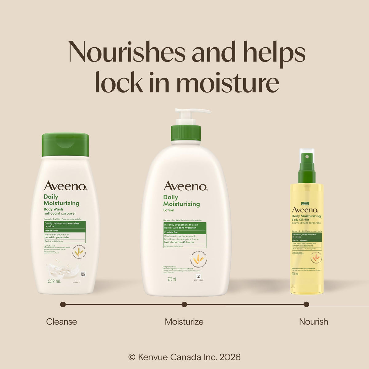 Aveeno Daily Moisturizing Oil Mist with Oat & Jojoba Oil, 200mL