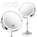Lighted Makeup Mirror, 1X/10X Double-Sided, Rechargeable 4000mAh