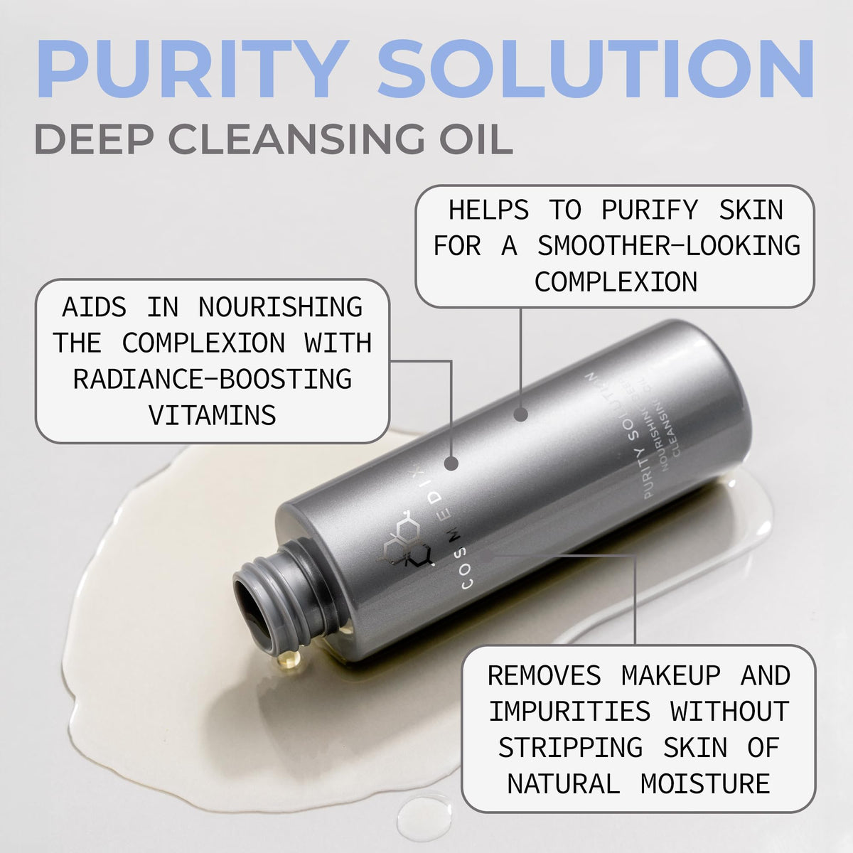 COSMEDIX Purity Solution Cleansing Oil Makeup Remover & Facial Wash