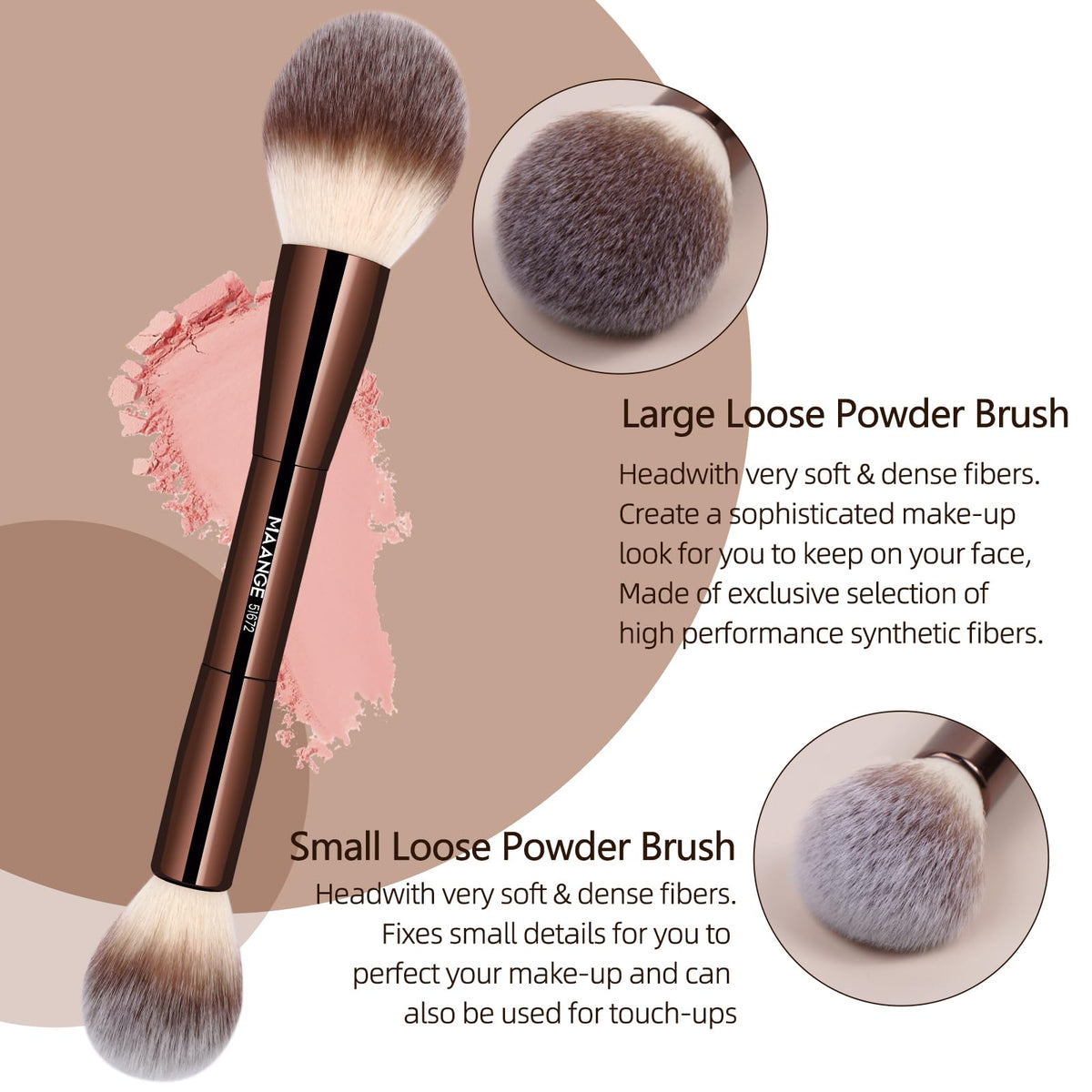 MAANGE 20-Piece Double-Ended Makeup Brush Set with Gift Boxes