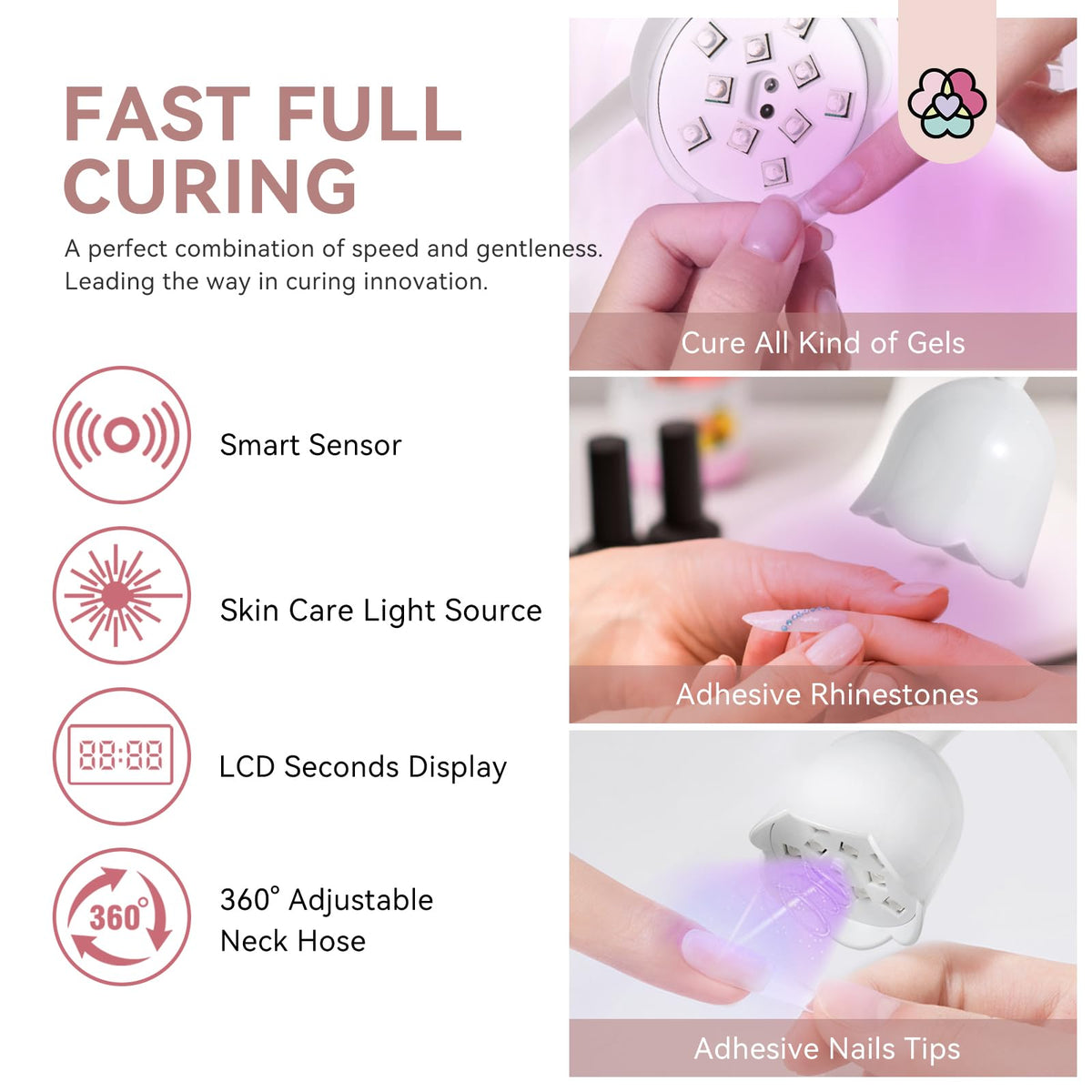 SAVILAND 30W Cordless UV LED Nail Lamp for Gel Nails