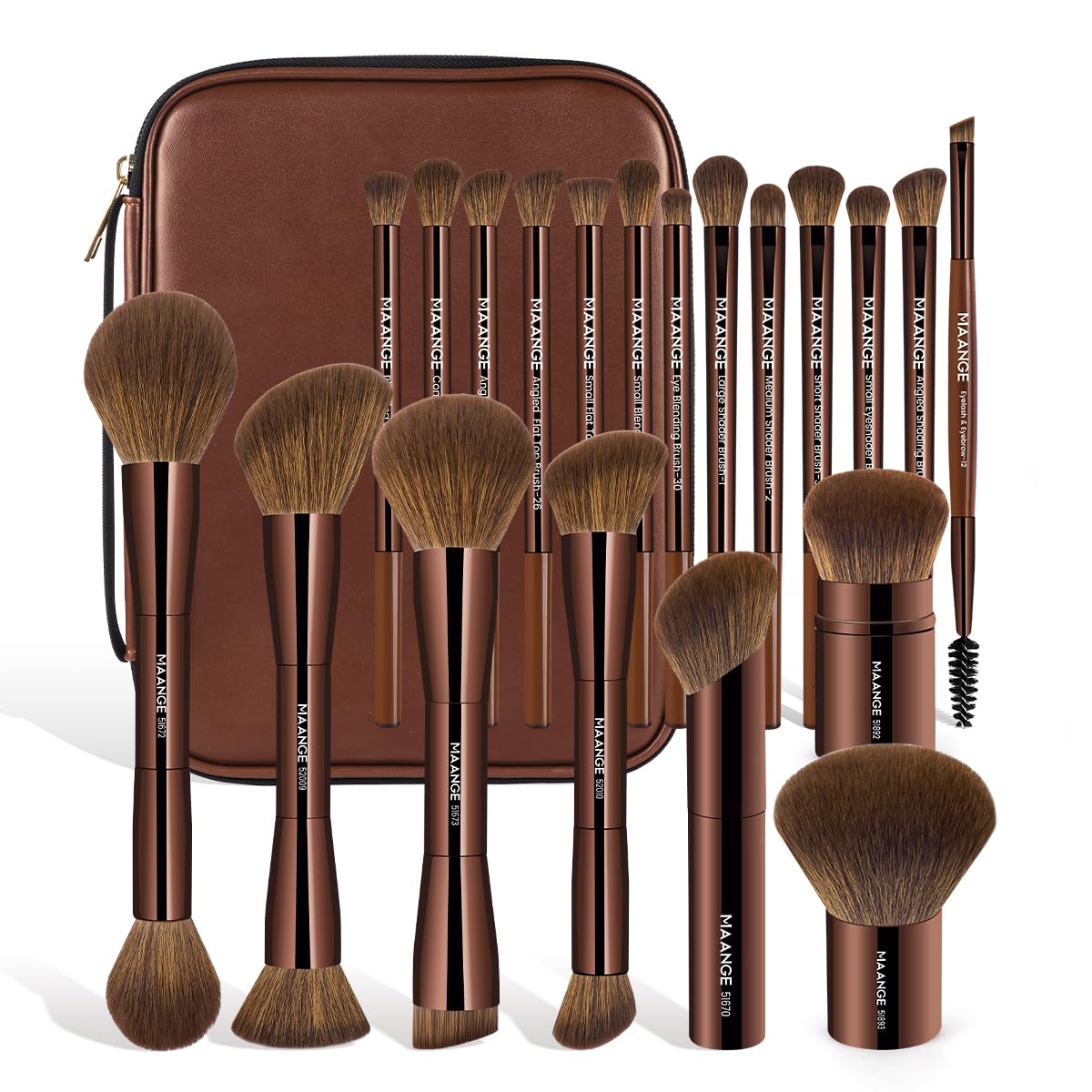 MAANGE Makeup Brush Set with Organizer Bag