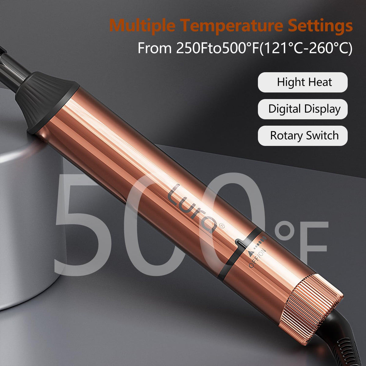 LURA Nano Titanium Hot Comb Hair Straightener with LCD Display