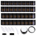 Amber Glass Cosmetic Jars with Lids