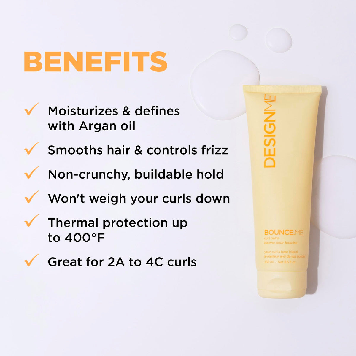 Design.Me BOUNCE.ME Curl Balm for Wavy, Curly and Coily Hair