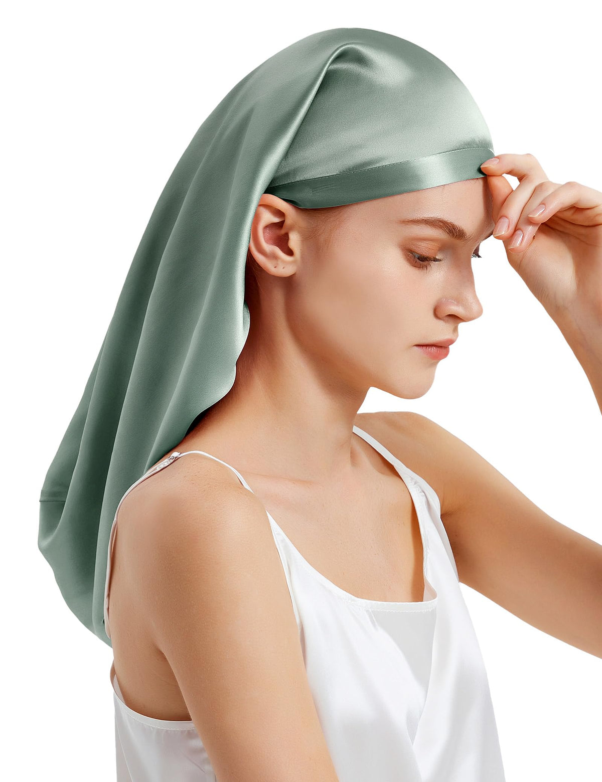 LilySilk 100% Mulberry Silk Bonnet, Adjustable One-Size Sleep Cap