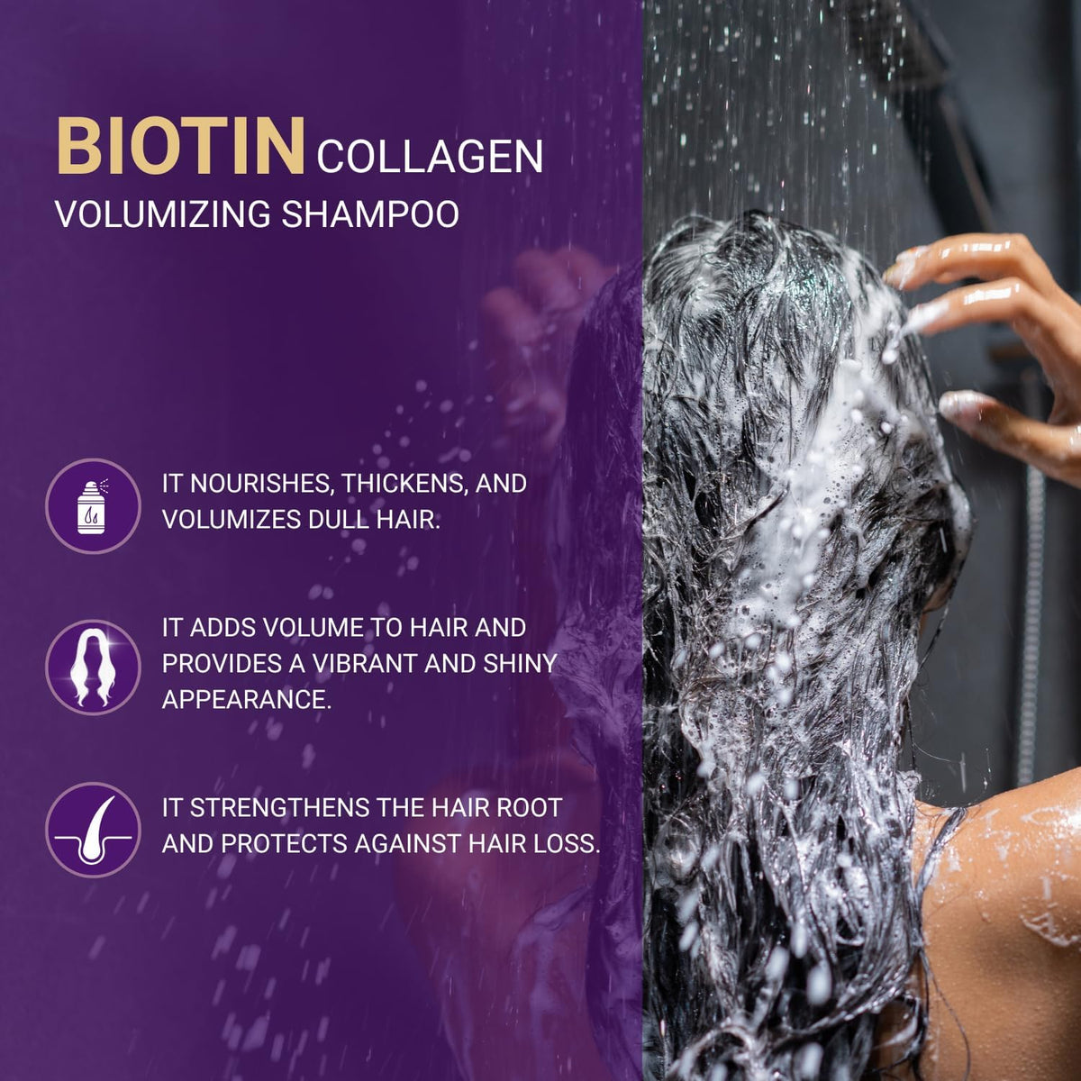 BIOXCIN Collagen & Biotin Anti-Hair Loss Shampoo 3-Pack 300 mL
