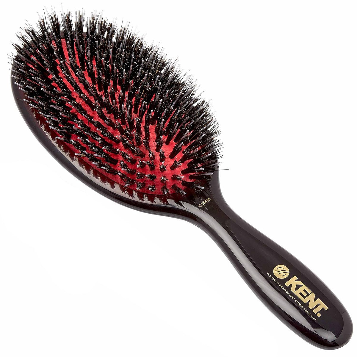 Kent Classic Shine Oval Cushion Hair Brush with Boar Bristles and Nylon Quills