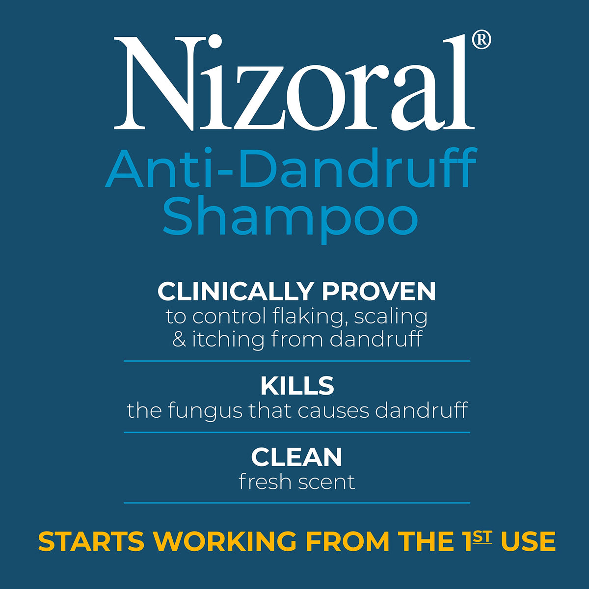 Nizoral Anti-Dandruff Shampoo with 1% Ketoconazole, 7 Fl Oz