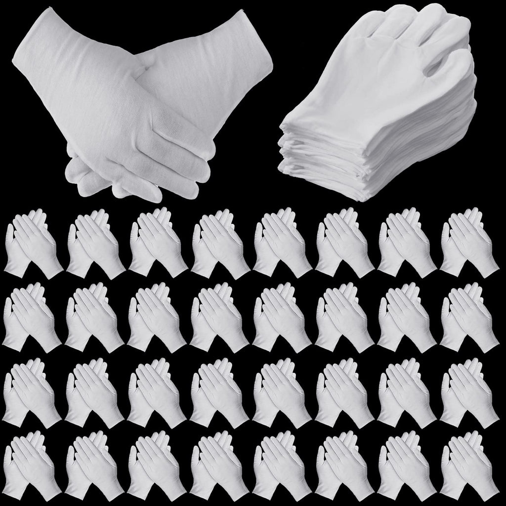 Funtery 240-Piece White Cotton Stretchy Work and Inspection Gloves