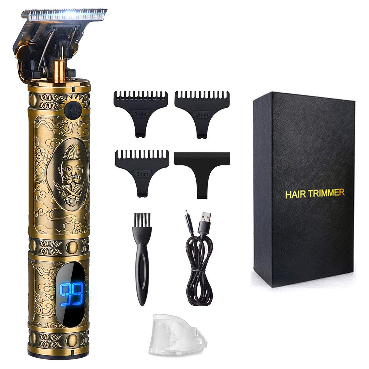 Suttik Men's Cordless Hair and Beard Trimmer with T-Blade