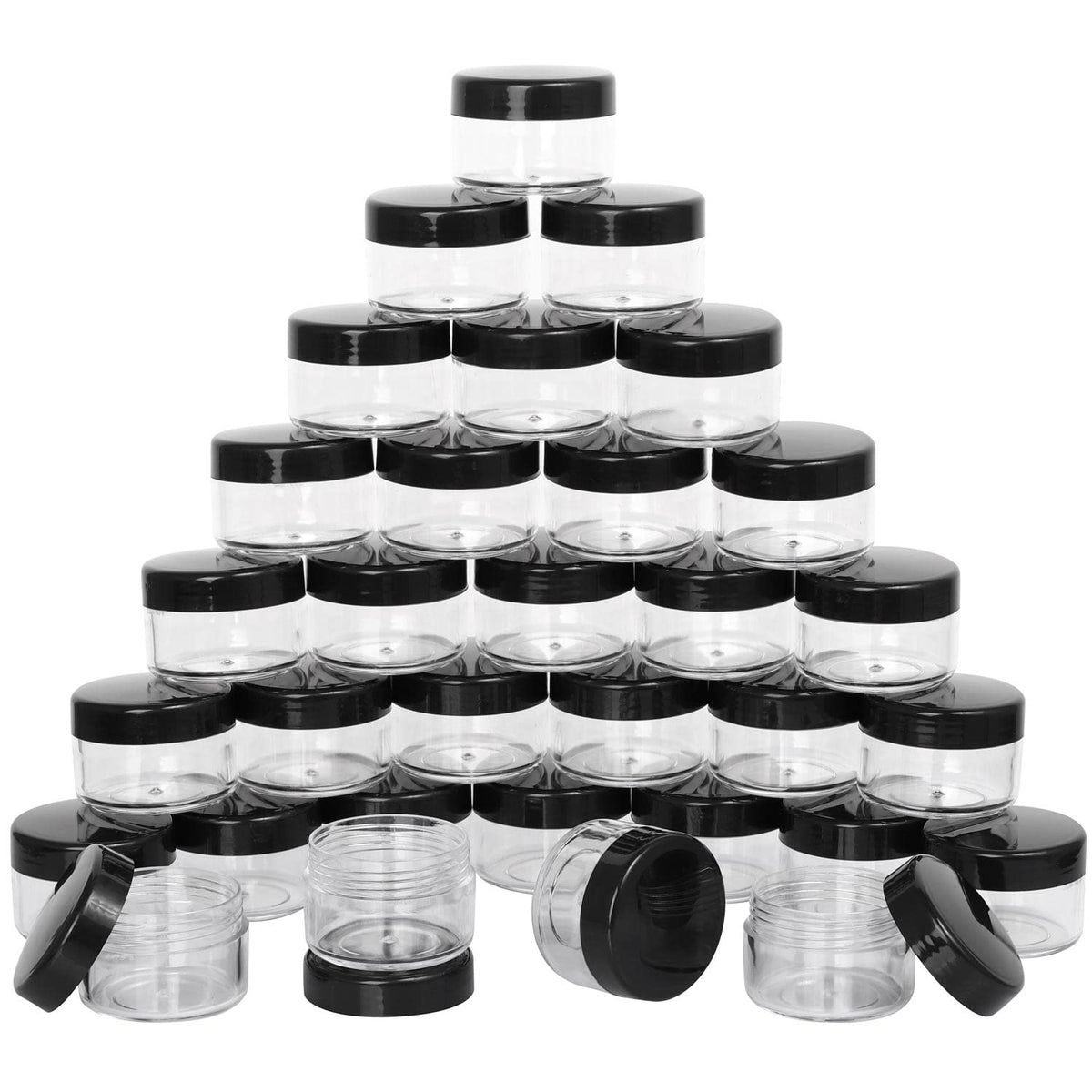 Plastic Sample Containers with Lids - Empty Cosmetic Jars