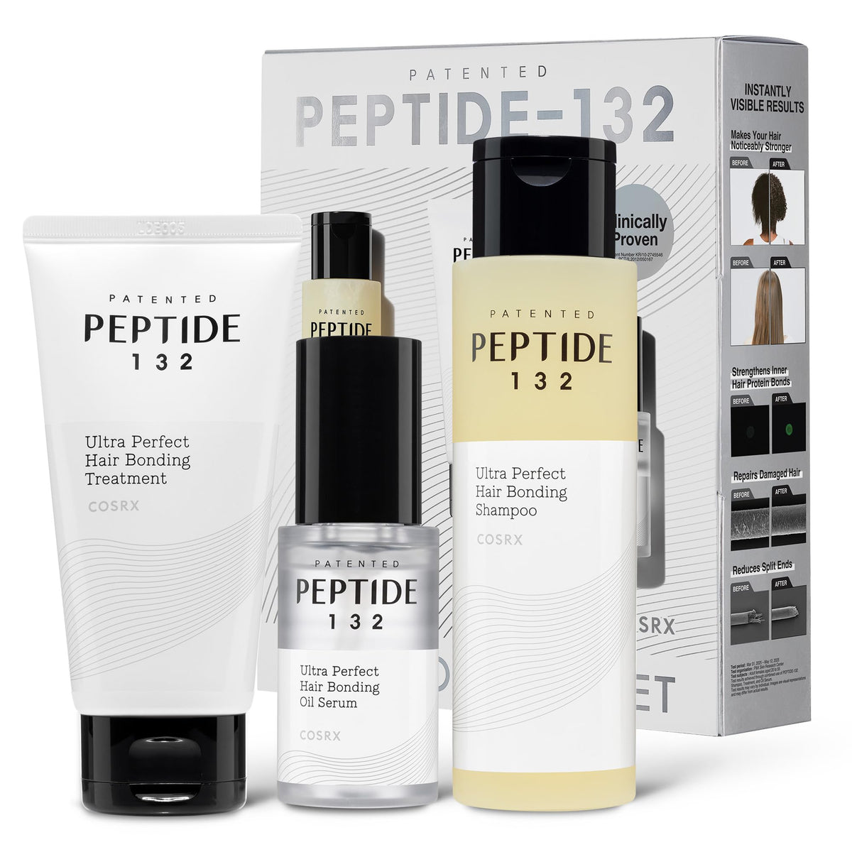 COSRX PEPTIDE-132 Hair Care Kit, Shampoo Treatment & Hair Oil