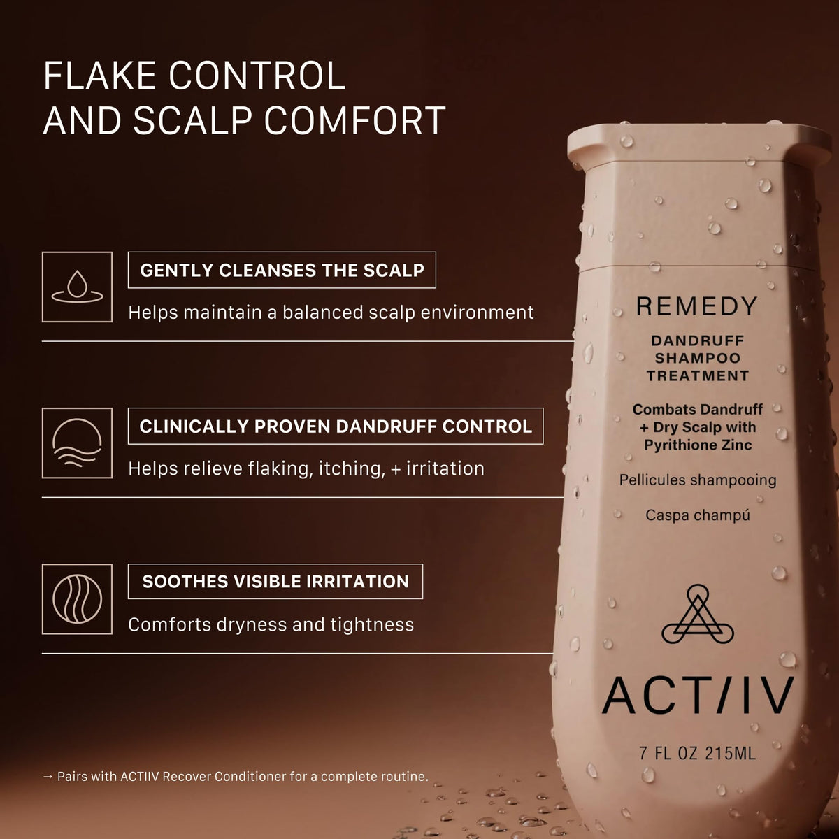 ACTIIV Dandruff Shampoo for Dry, Flaky Scalp