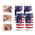Patriotic Red White and Blue Glitter Stick