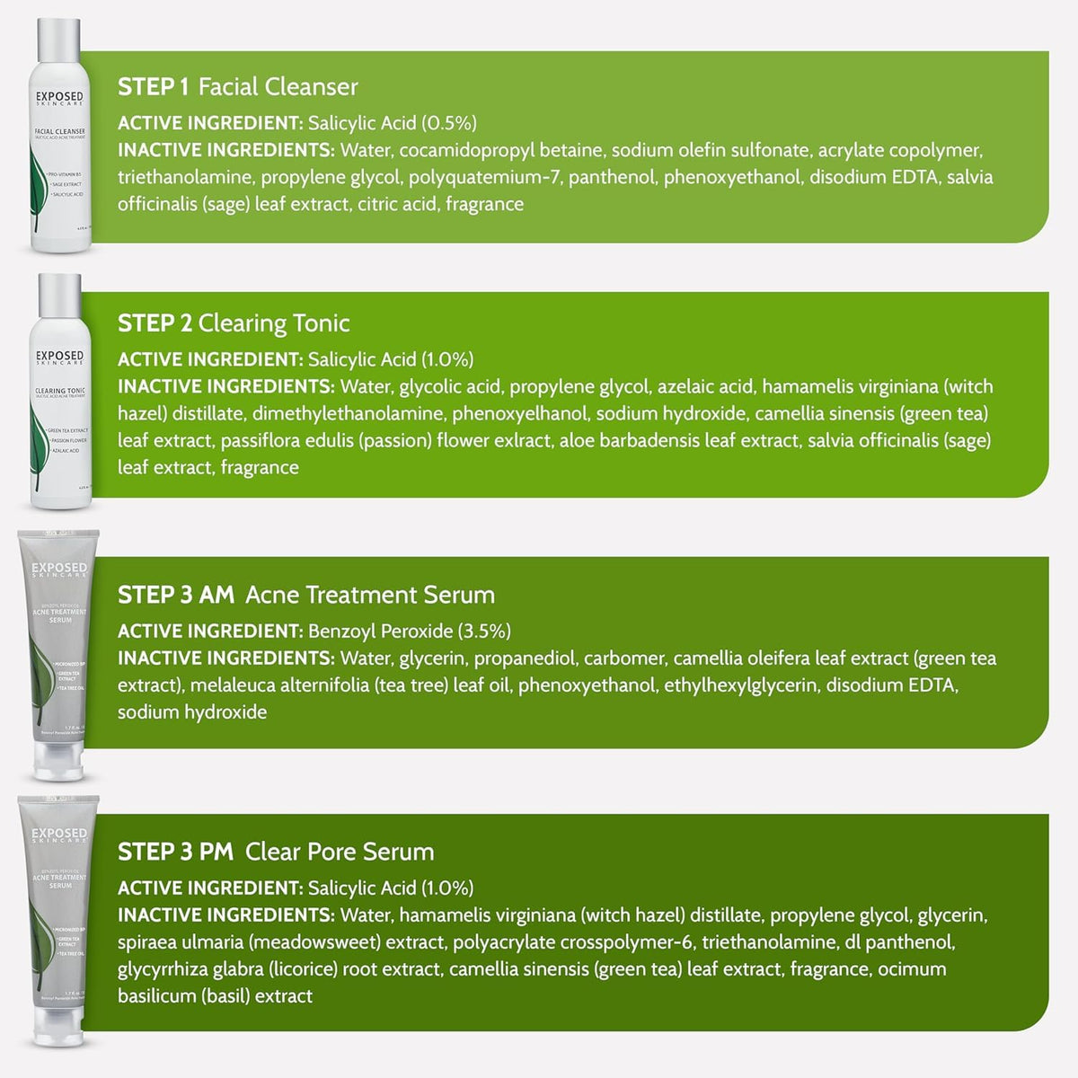 Exposed Skin Care Acne Treatment Kit