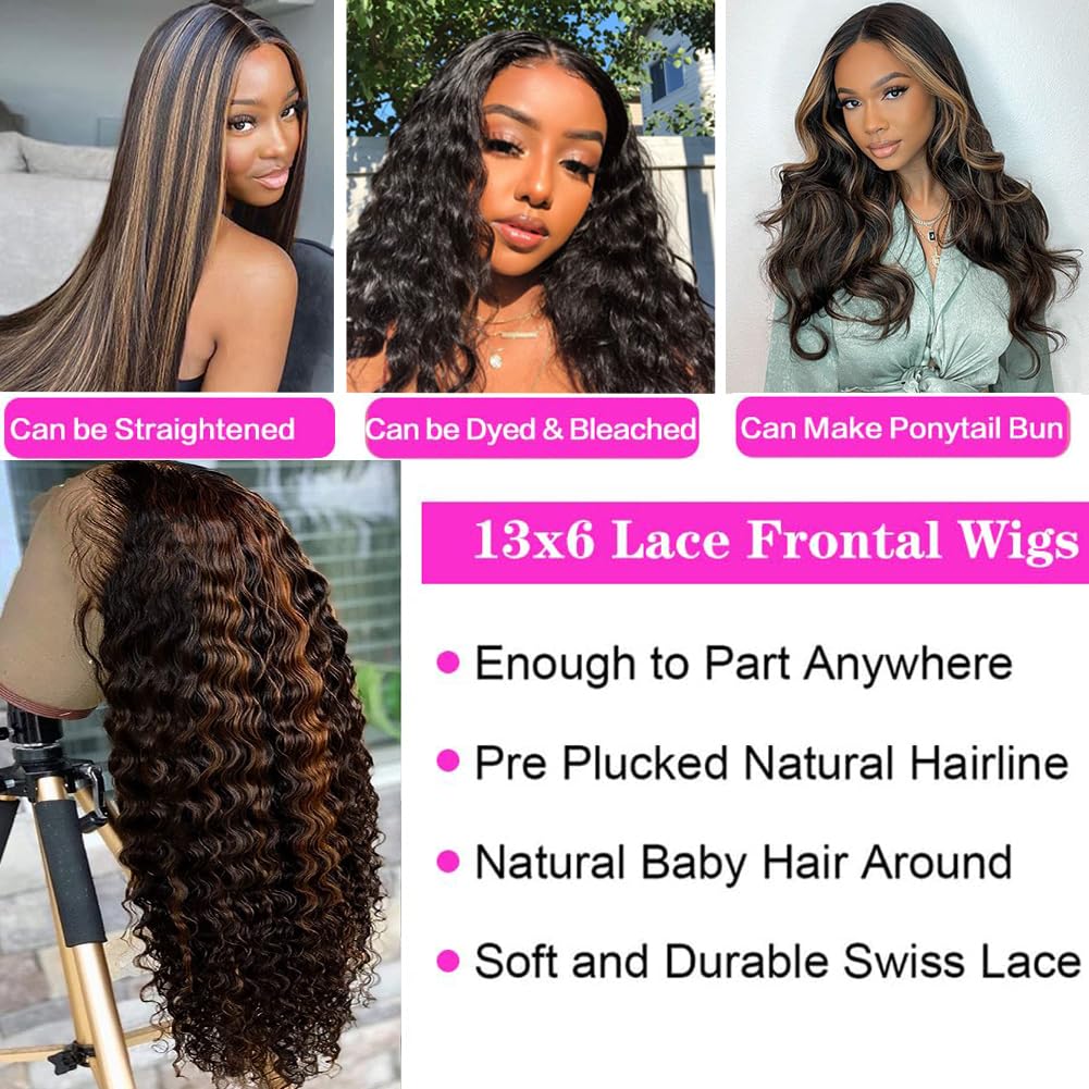 Human Hair Lace Front Wig, Pre-Plucked HD Lace, 180% Density