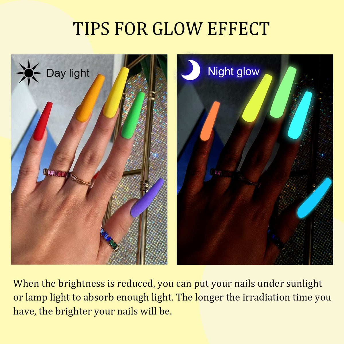 Saviland Glow in the Dark Neon Gel Nail Polish Set