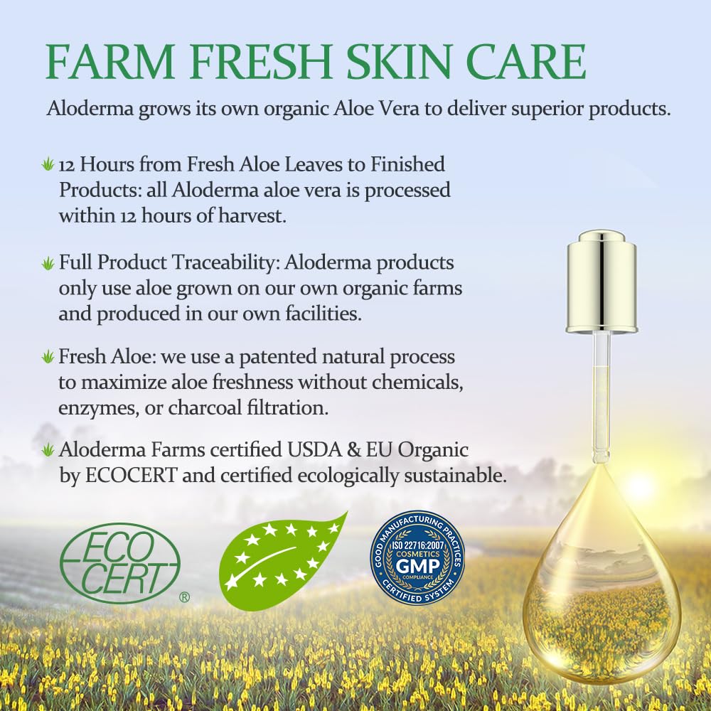 Aloderma Aloe Vera Hydrating Hand Cream, Non-Greasy Lotion, 3.5 Fl Oz
