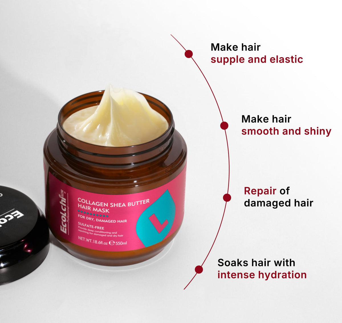 Ecolchi Collagen Shea Butter Hair Mask Deep Repair Conditioning Treatment