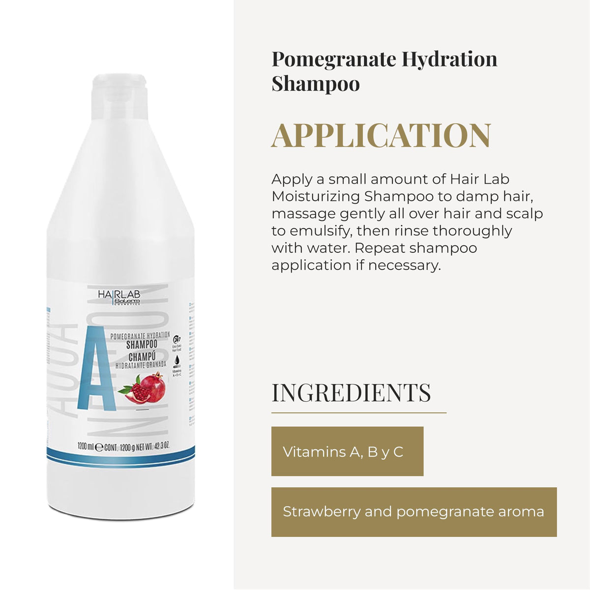 Salerm Hair Lab Pomegranate Hydrating Shampoo 1200 ml