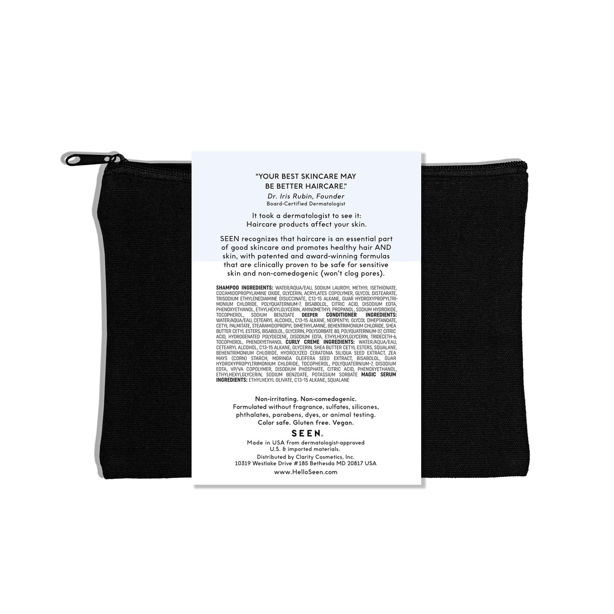 SEEN Curly On The Go Kit, 0.5 Fl Oz Travel Hair Care Set
