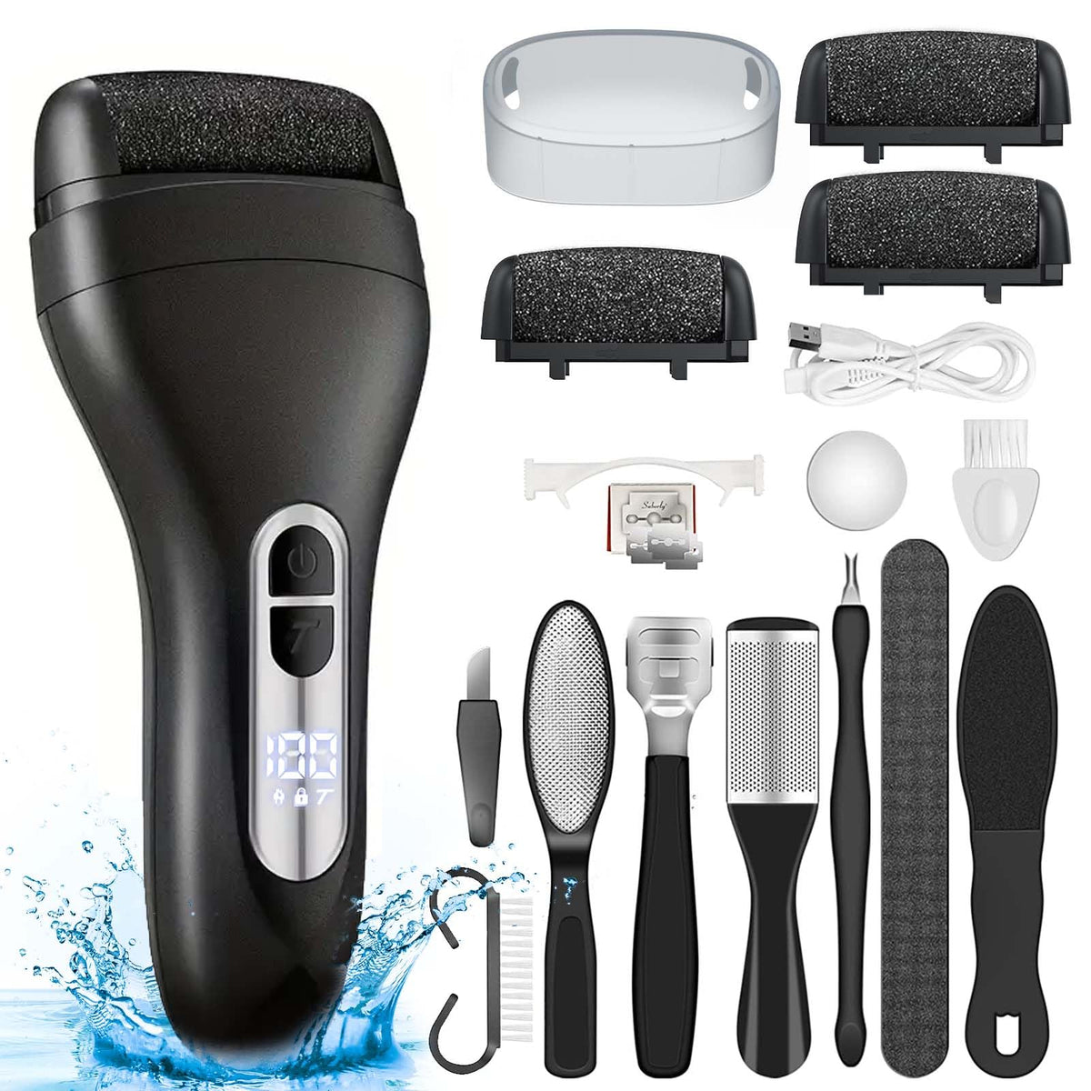 Electric Callus Remover for Feet, Rechargeable Waterproof Foot File