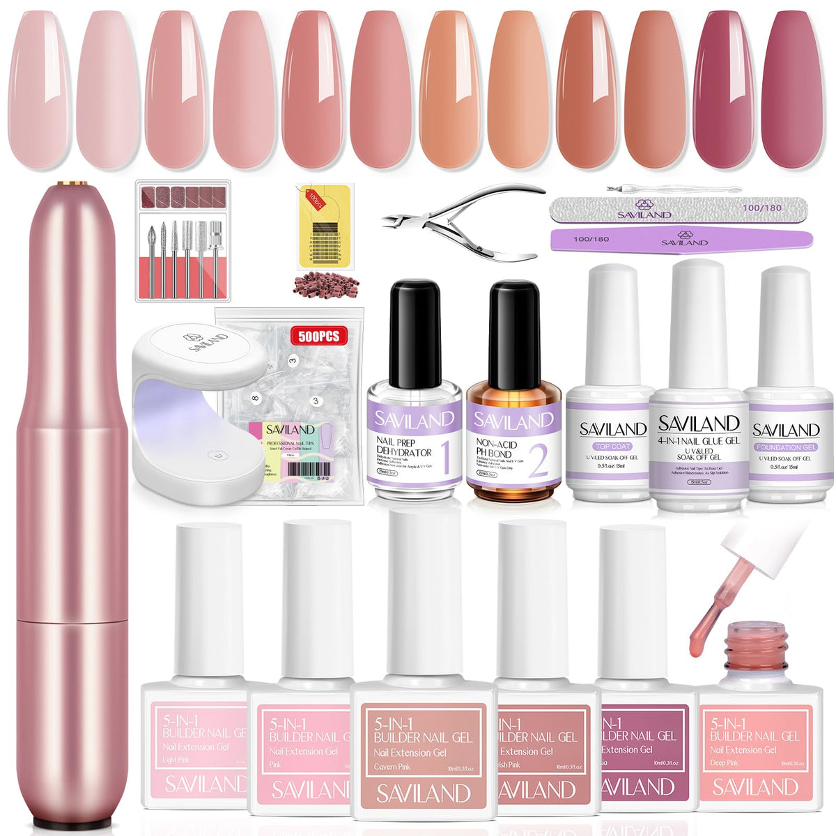 SAVILAND Builder Nail Gel Kit for Nail Extensions