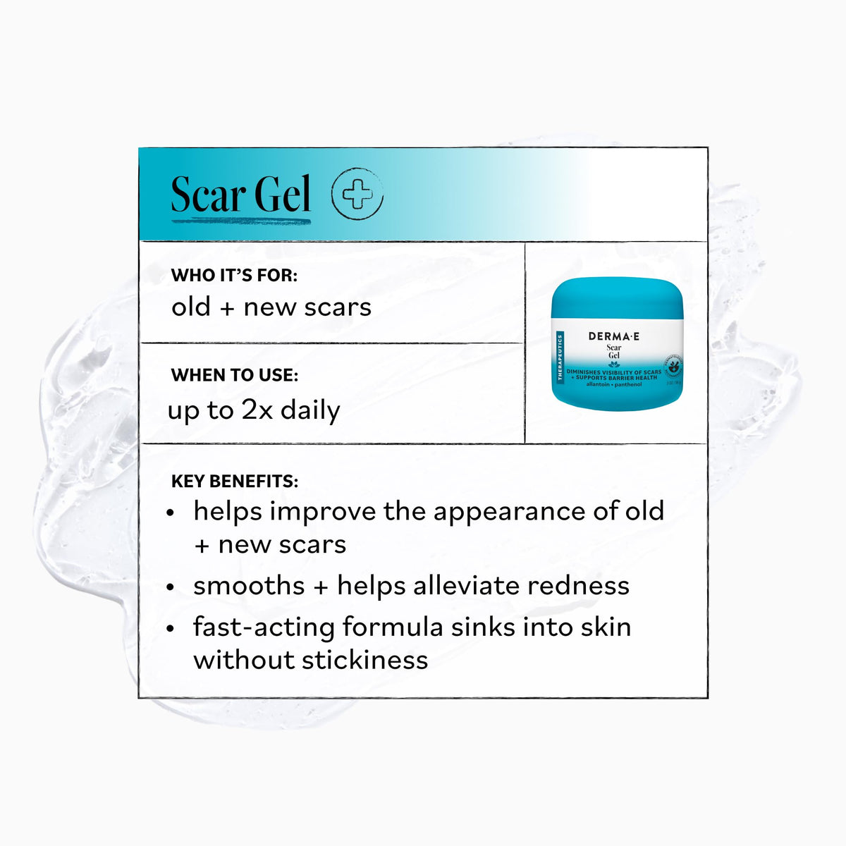 Derma E Scar Gel with Panthenol & Allantoin, 2 oz