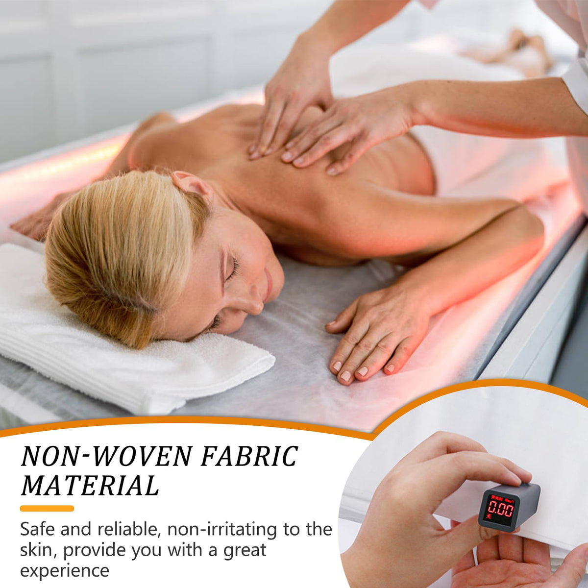 100PCS Disposable Non-Woven Massage Table Sheets, 71 x 31 Inch, White
