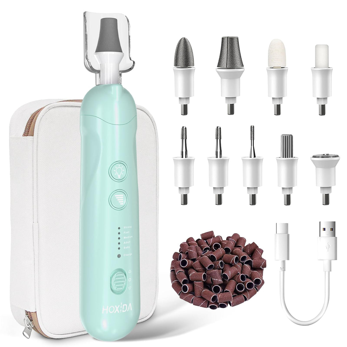 Hoxida Cordless Electric Nail Grinder Manicure Pedicure Kit