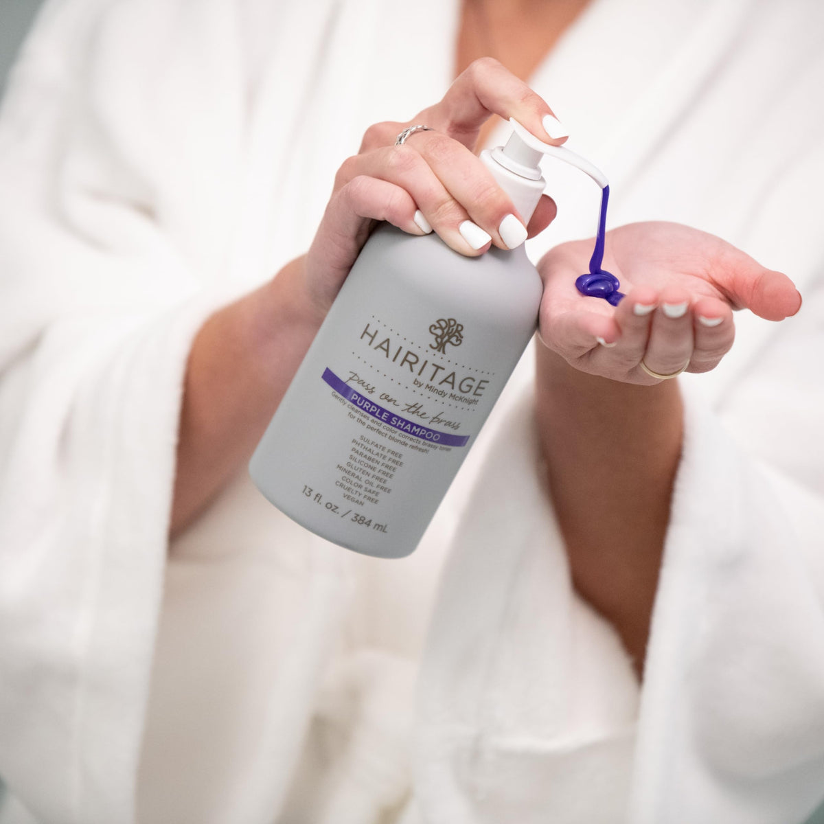 Hairitage Pass on the Brass Purple Shampoo and Conditioner for Color-Treated Hair