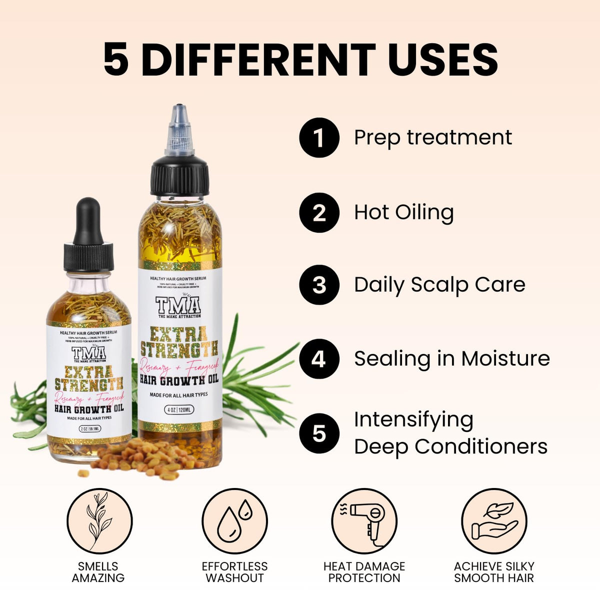 The Mane Attraction Extra-Strength Herbal Hair Growth Oil
