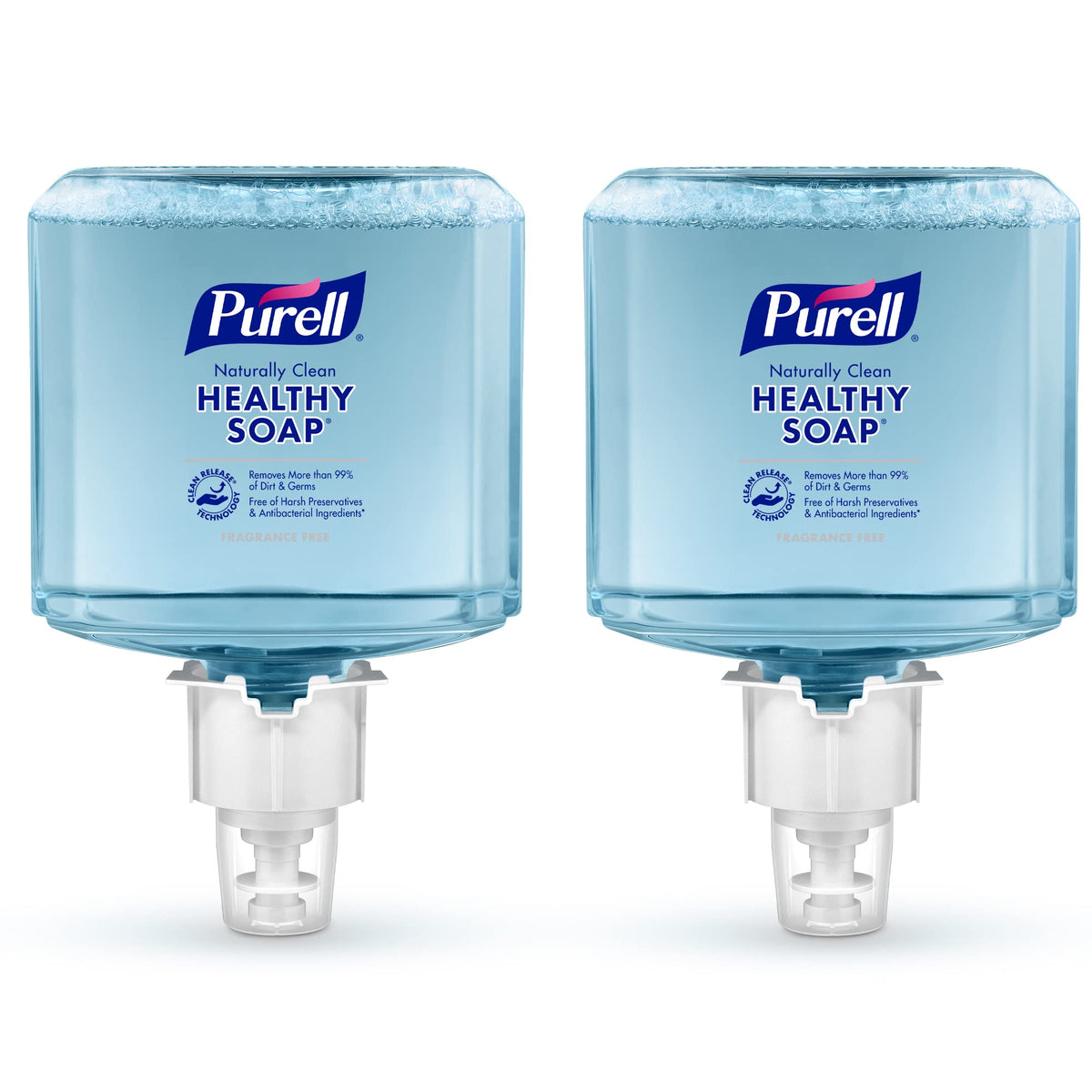 PURELL ES6 CRT Naturally Clean Fragrance-Free Foam Soap Refill, 2 x 1200 mL