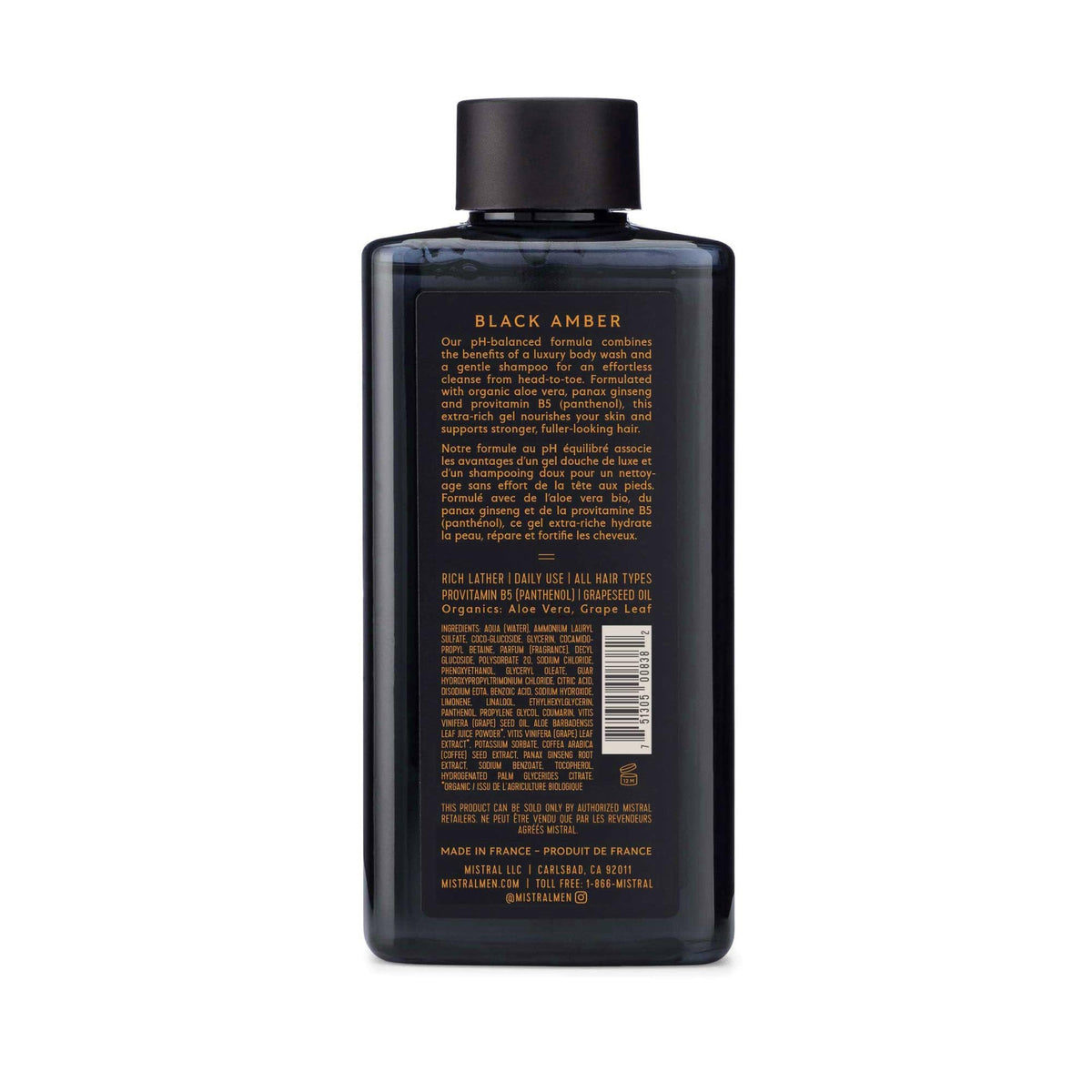 Mistral 2-in-1 Men's Body Wash & Shampoo, 13.5 oz