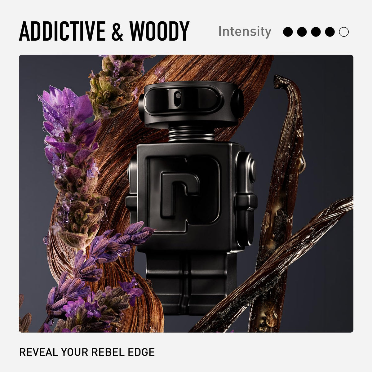 Rabanne Phantom Parfum for Men - Aromatic Woody Amber Fragrance