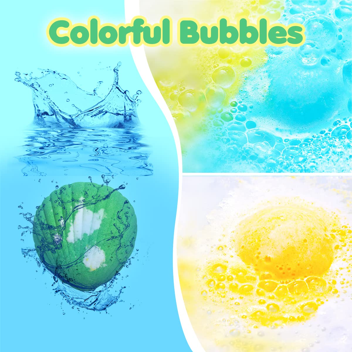 Kids Bath Bombs with Surprise Toys, 12-Pack Sea Shell Gift Set